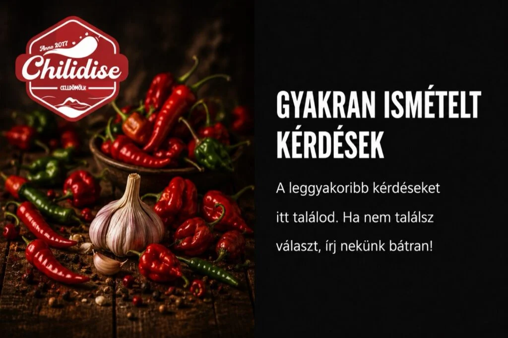 Chilidise chiliszószok az asztalon